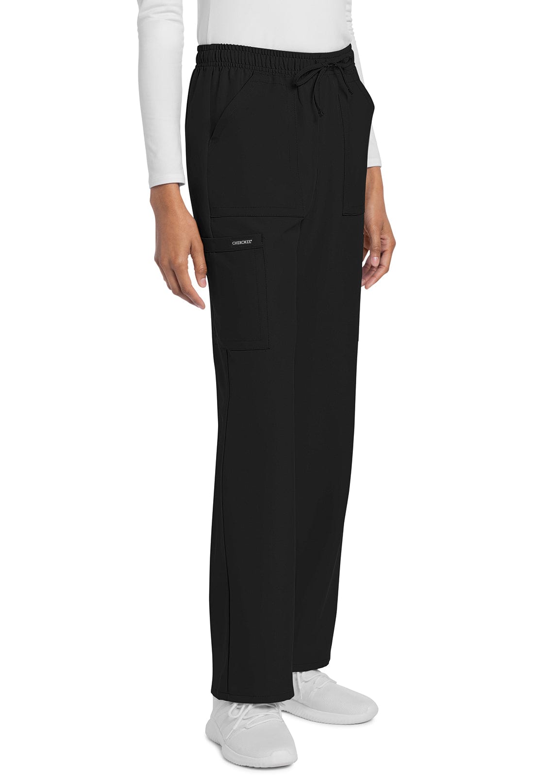 Cherokee Scrubs Pants Cherokee Originals Ultra CK272A City Straight Leg Trouser Women Pant Black