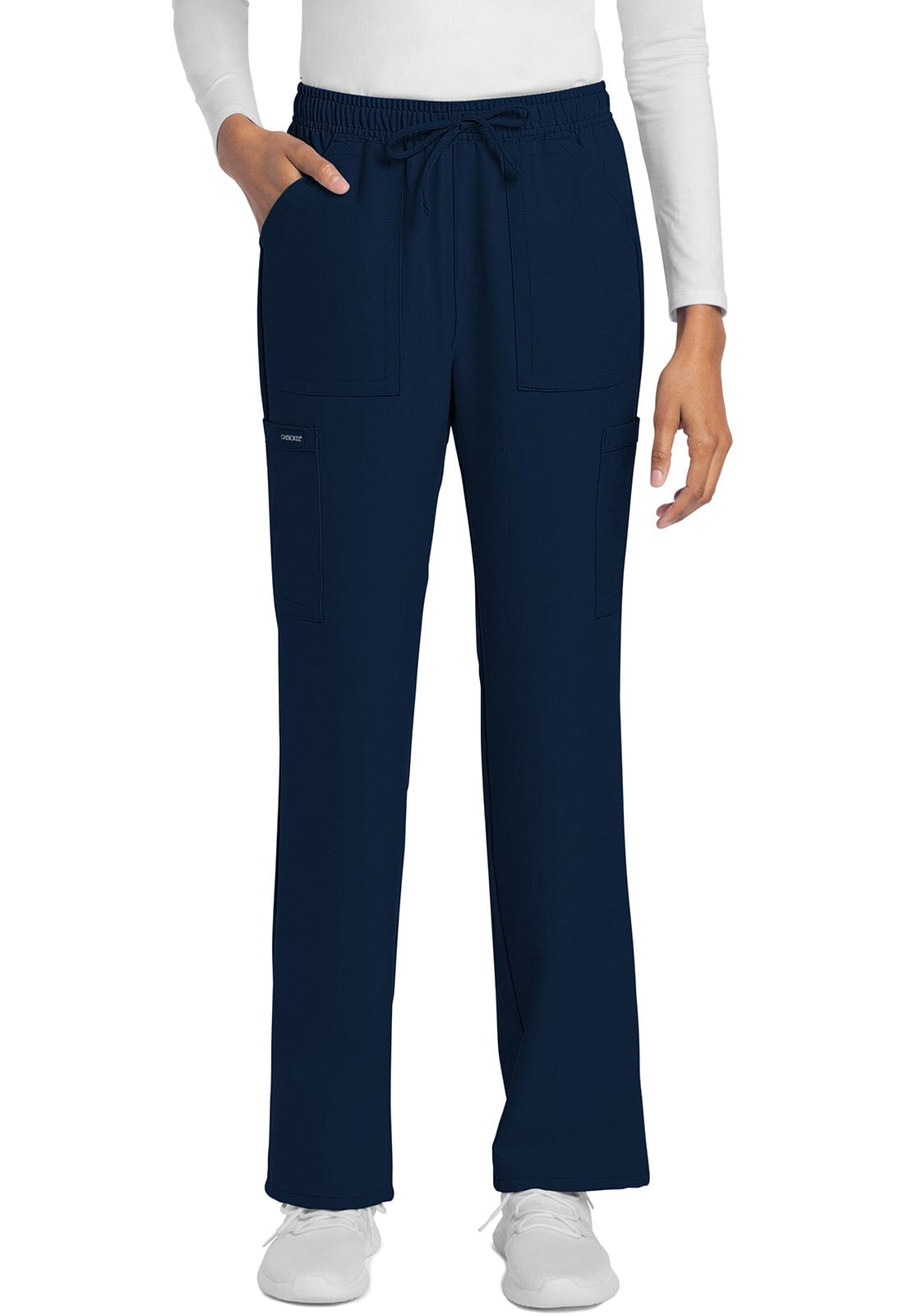Cherokee Scrubs Pants Cherokee Originals Ultra CK272A City Straight Leg Trouser Women Scrubs Pant Navy