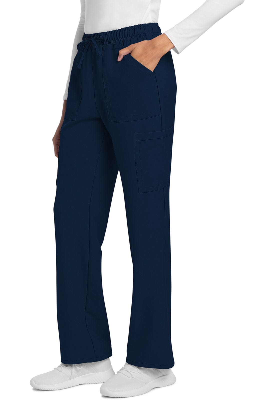 Cherokee Scrubs Pants XS Cherokee Originals Ultra CK272A City Straight Leg Trouser Women Scrubs Pant Navy