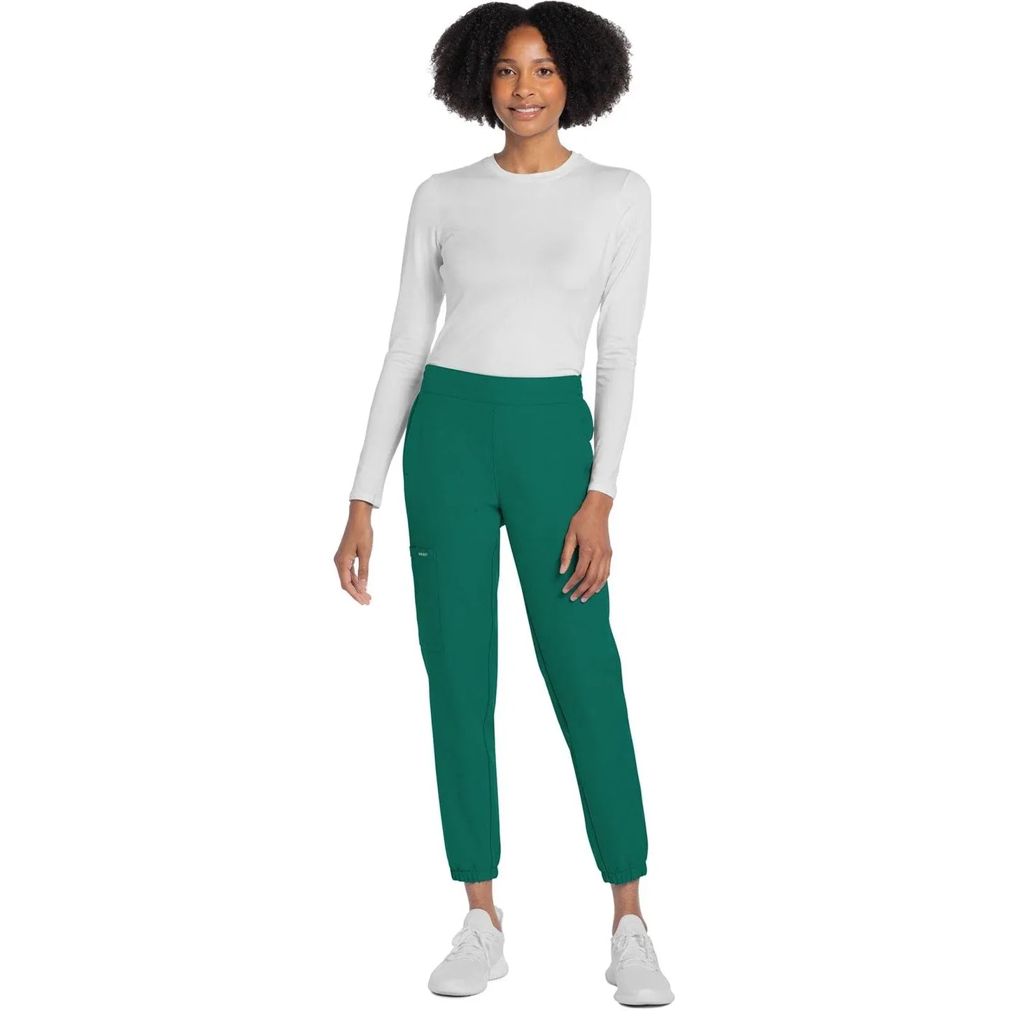 Cherokee Scrubs Pants Cherokee Originals Ultra CK273A Elevation Jogger Scrubs Pant for Women Hunter Green