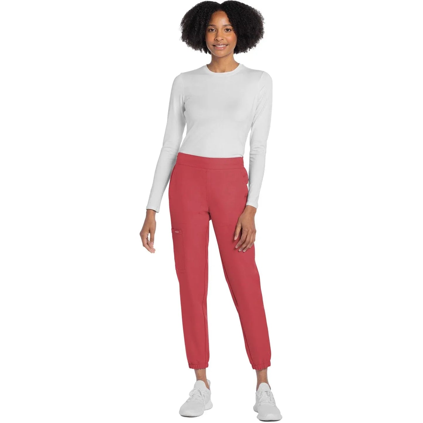 Cherokee Scrubs Pants Cherokee Originals Ultra CK273A Elevation Jogger Scrubs Pant for Women Spiced Coral