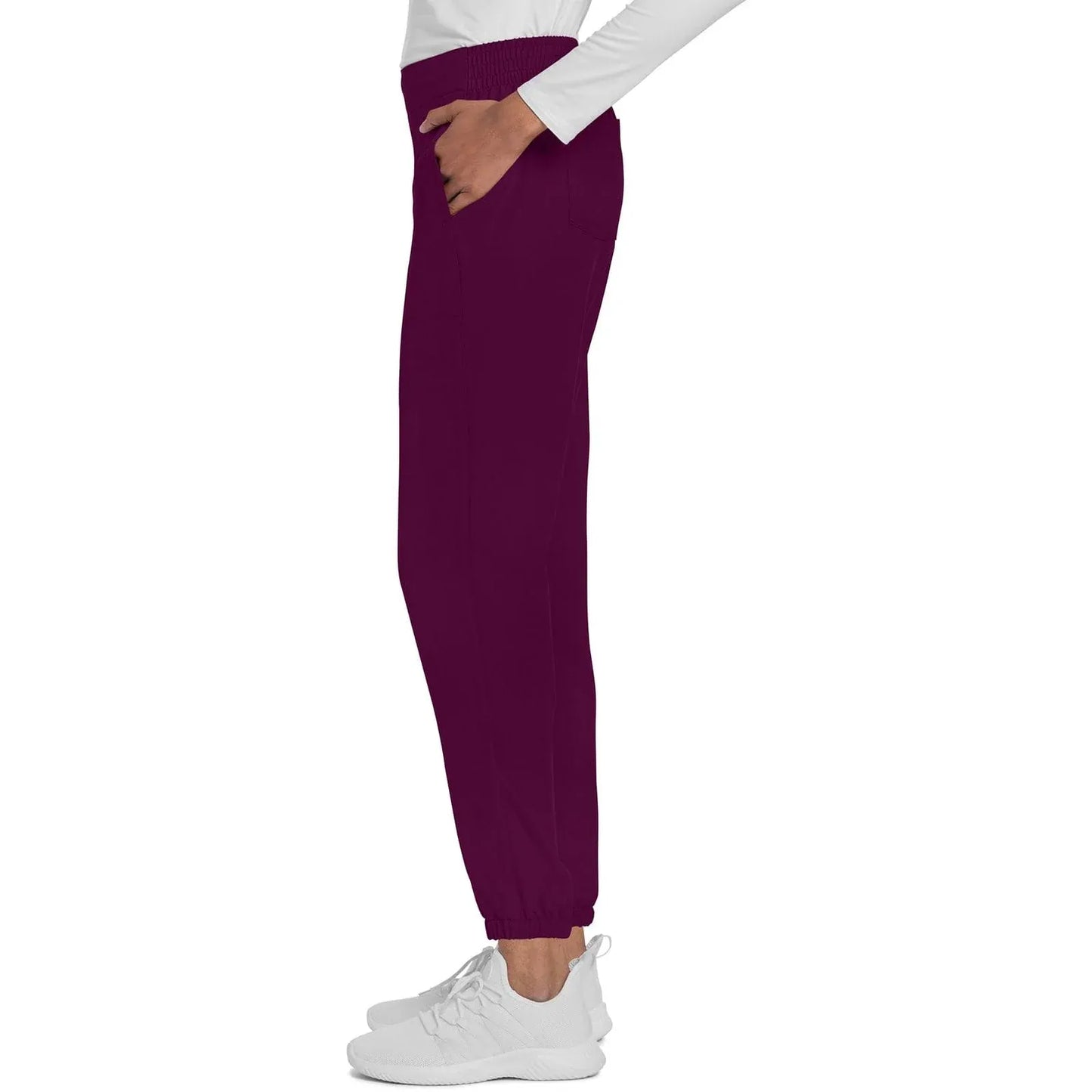 Cherokee Scrubs Pants Cherokee Originals Ultra CK273A Elevation Jogger Scrubs Pant for Women Wine
