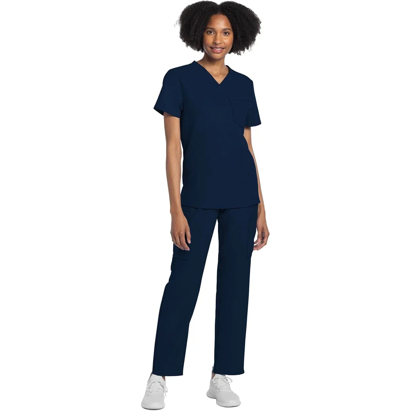 Cherokee Scrub Tops Cherokee Originals Ultra CK778A Unisex V-Neck Scrubs Top Navy