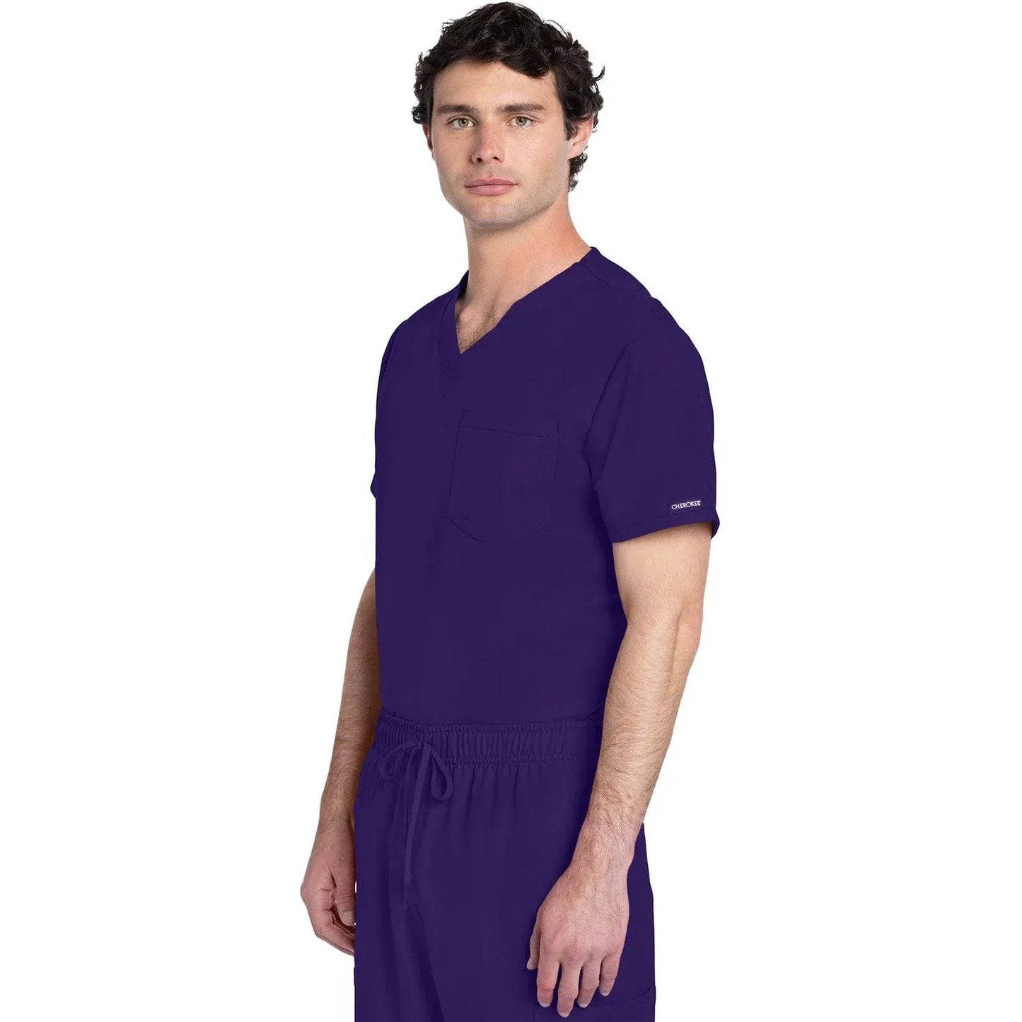 Cherokee Originals Ultra CK778A Unisex V-Neck Top Unisex Top Grape