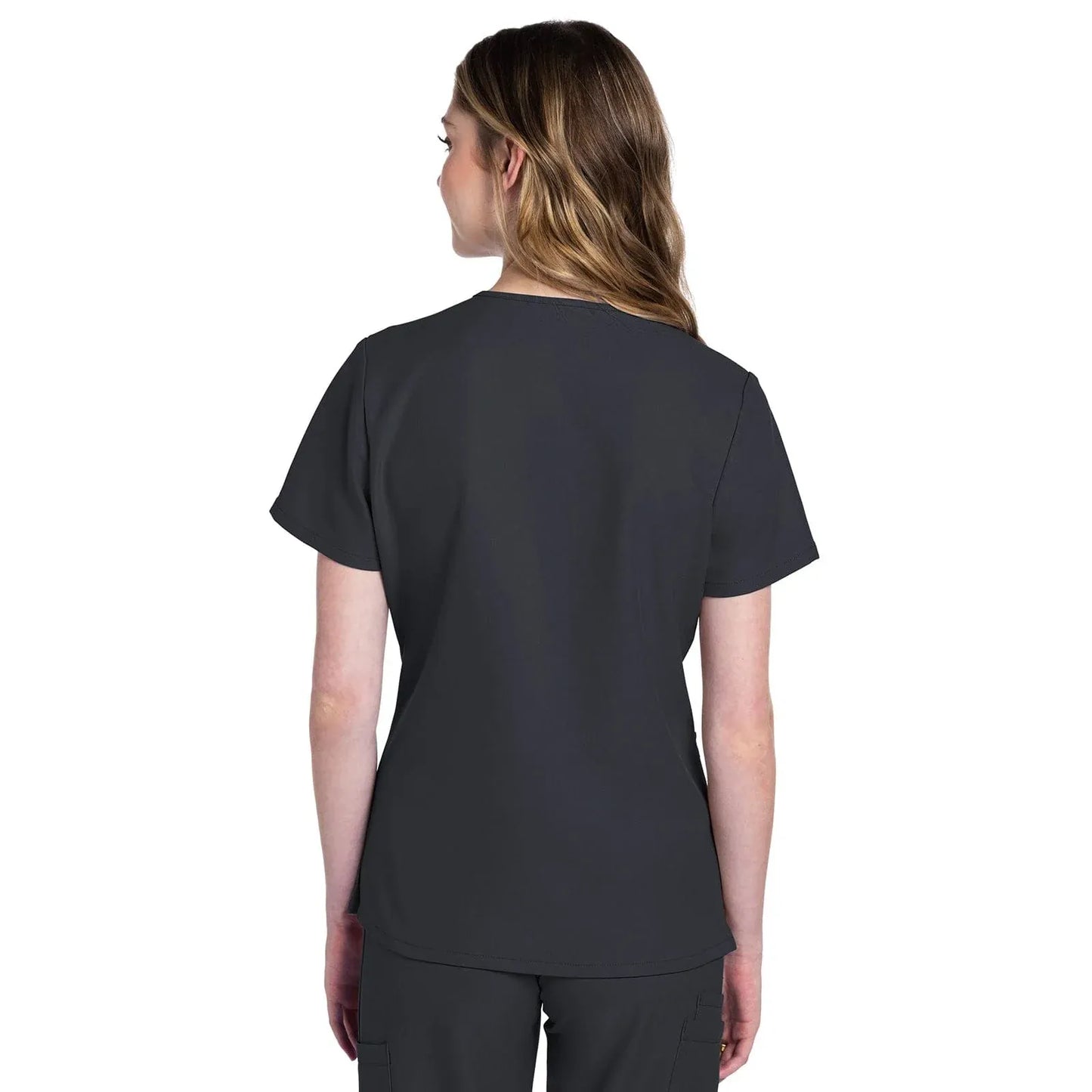 Cherokee Originals Ultra CK953A City V-Neck Scrubs Top Women Pewter