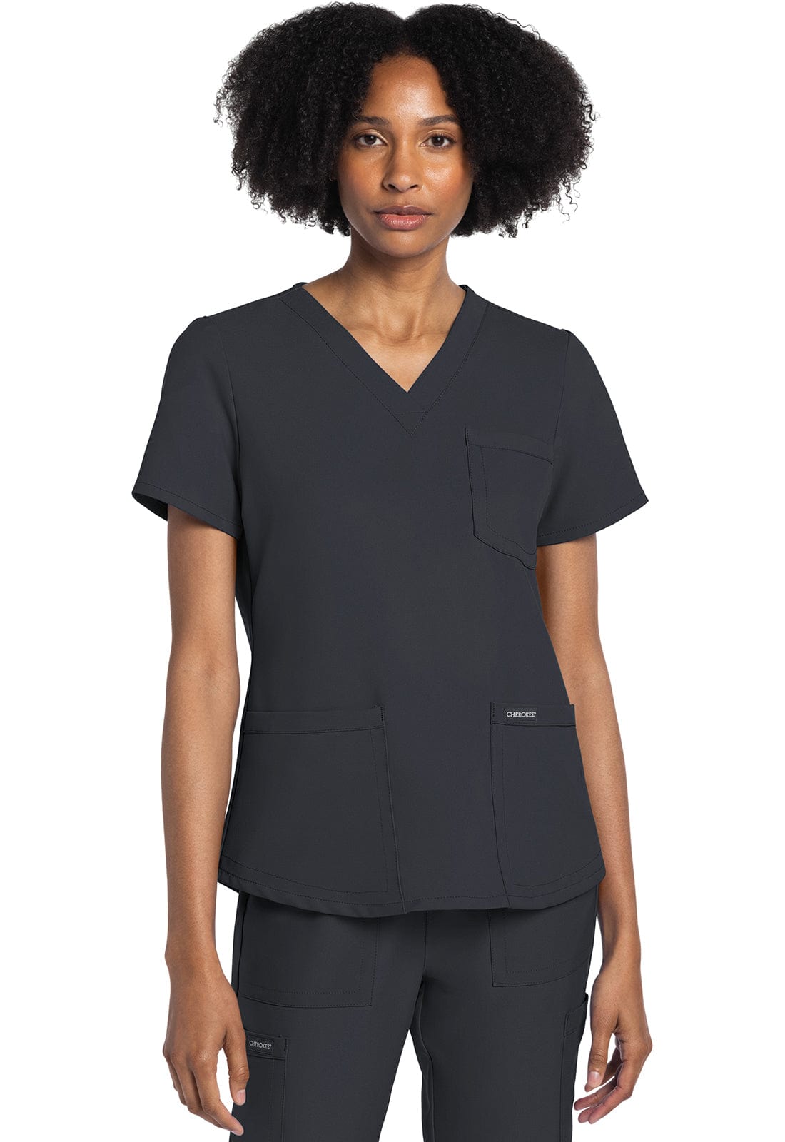 Cherokee Originals Ultra CK961A V-Neck Women Scrubs Top Pewter ...