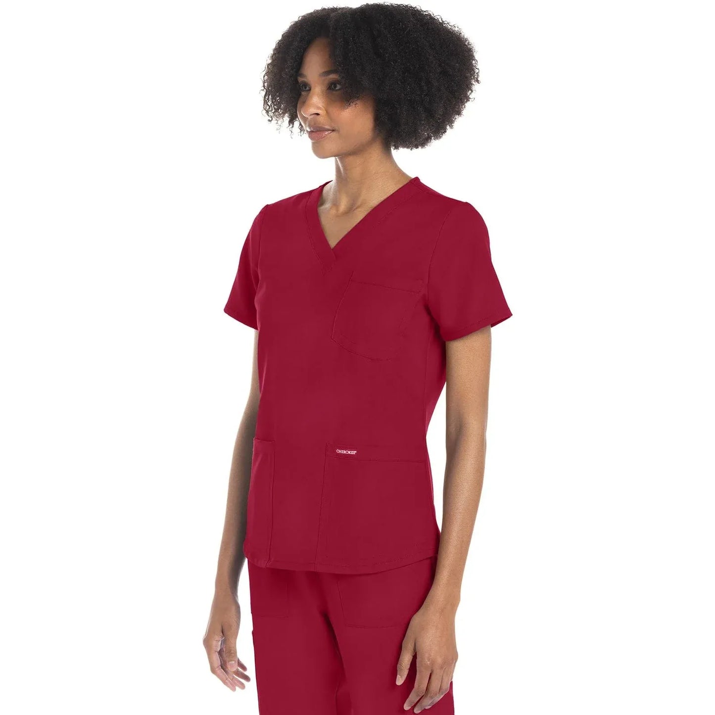 Cherokee Originals Ultra CK961A V-Neck Women Scrubs Top Red