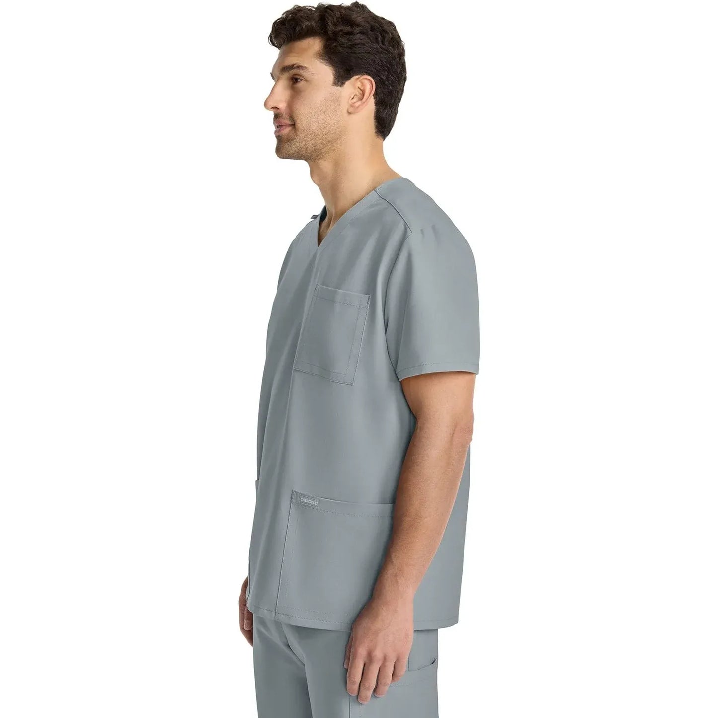 Cherokee Originals Ultra Scrubs CK783A Mens Tuck-in V-Neck Top Grey