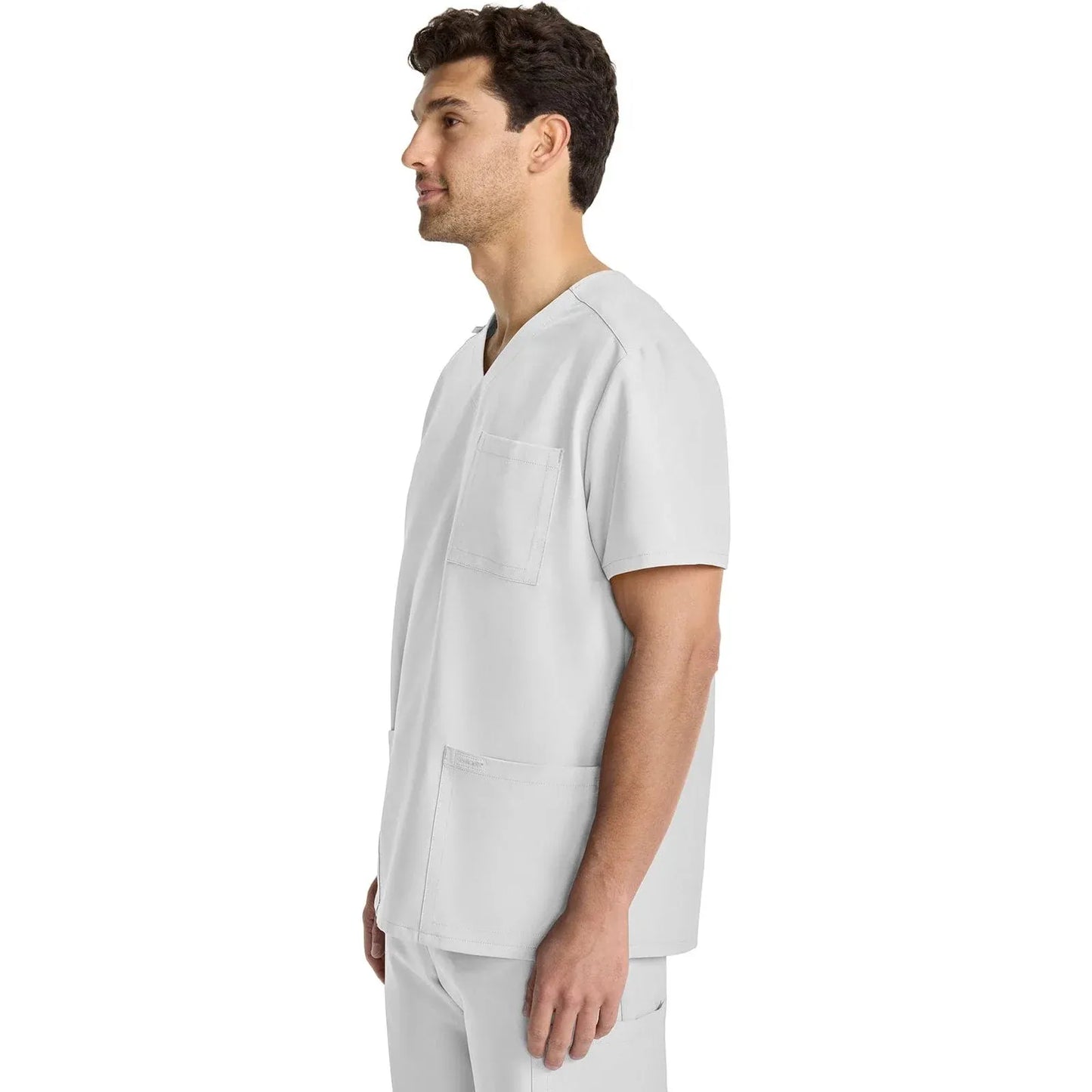 Cherokee Originals Ultra Scrubs CK783A Mens Tuck-in V-Neck Top White