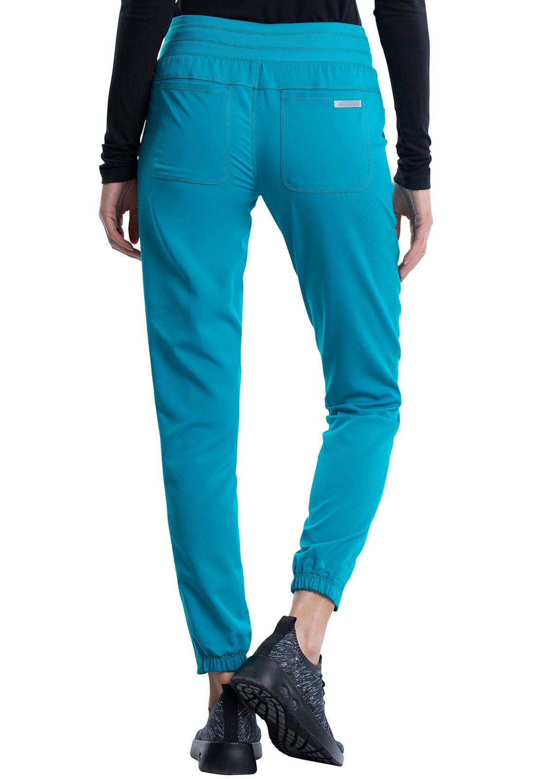 Cherokee Scrubs Pants Cherokee Revolution WW011 Jogger Scrubs Pant Women Teal Blue