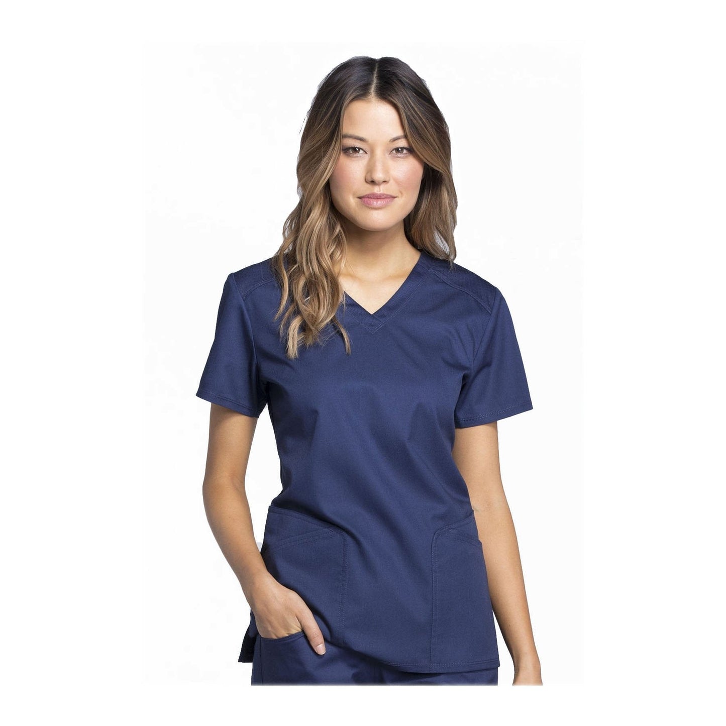 Cherokee Top XL Cherokee Scrubs Top Luxe Sport V-Neck Top Navy