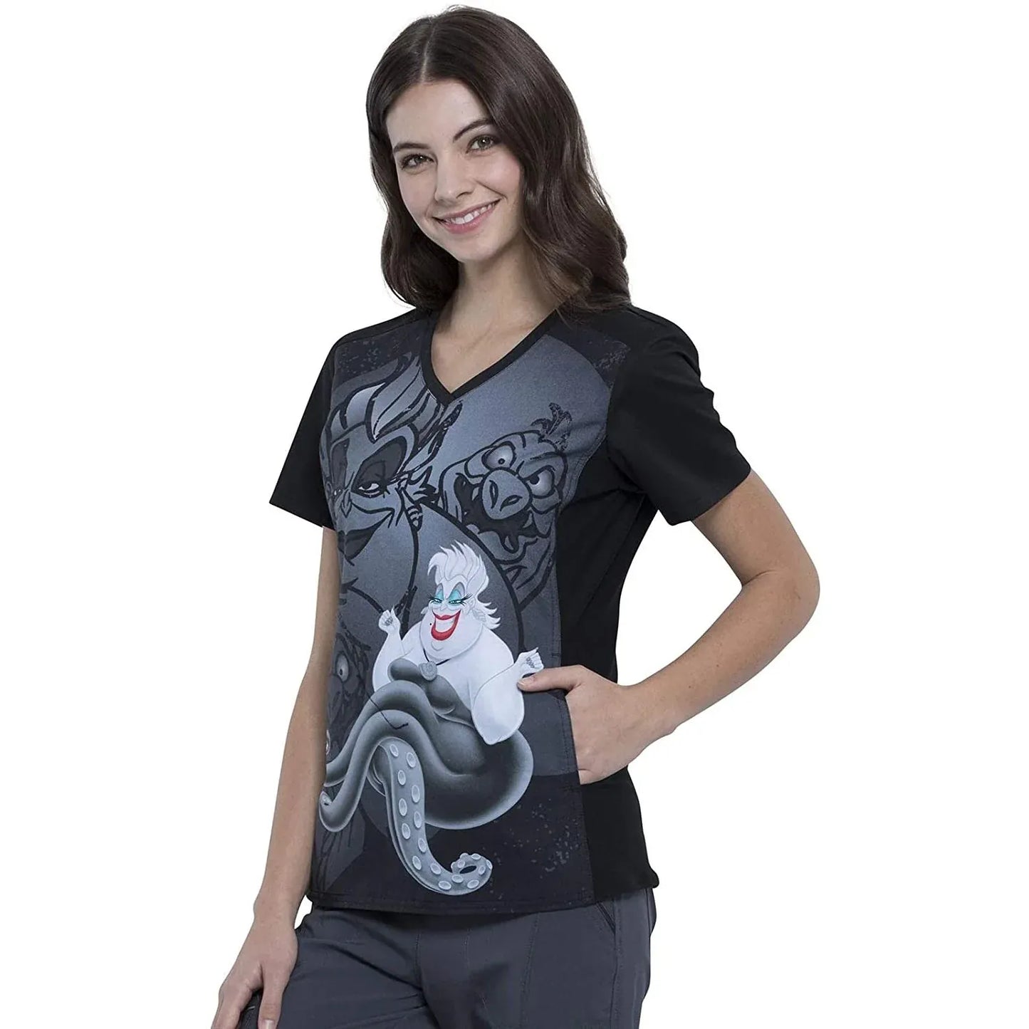 Cherokee Scrubs Top XXS Cherokee TF622 V Neck Tooniforms Scrubs Top in Ursula