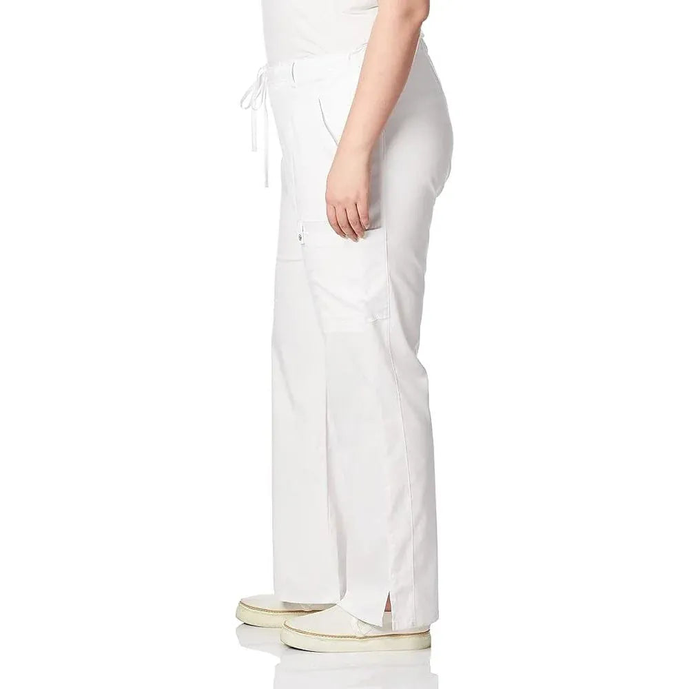 Cherokee Pant Cherokee Workwear Pant WW Low Rise Drawstring Cargo Pant White