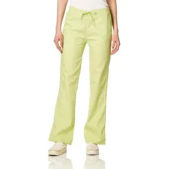 Cherokee Workwear 4101 Scrubs Pants Womens Natural Rise Flare Leg Drawstring Celadon XS