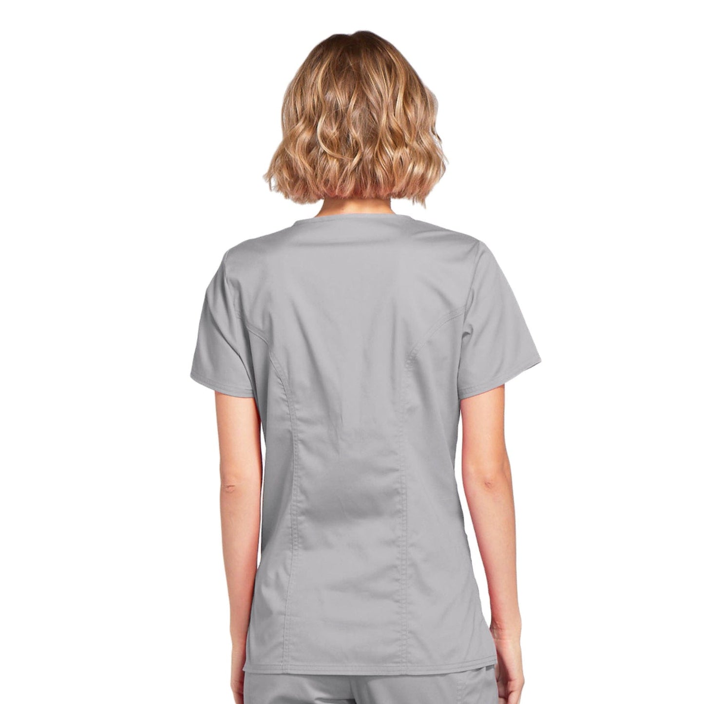 PIM-BUN Cherokee Workwear 4728 Grey - Core Stretch Mock Wrap Top