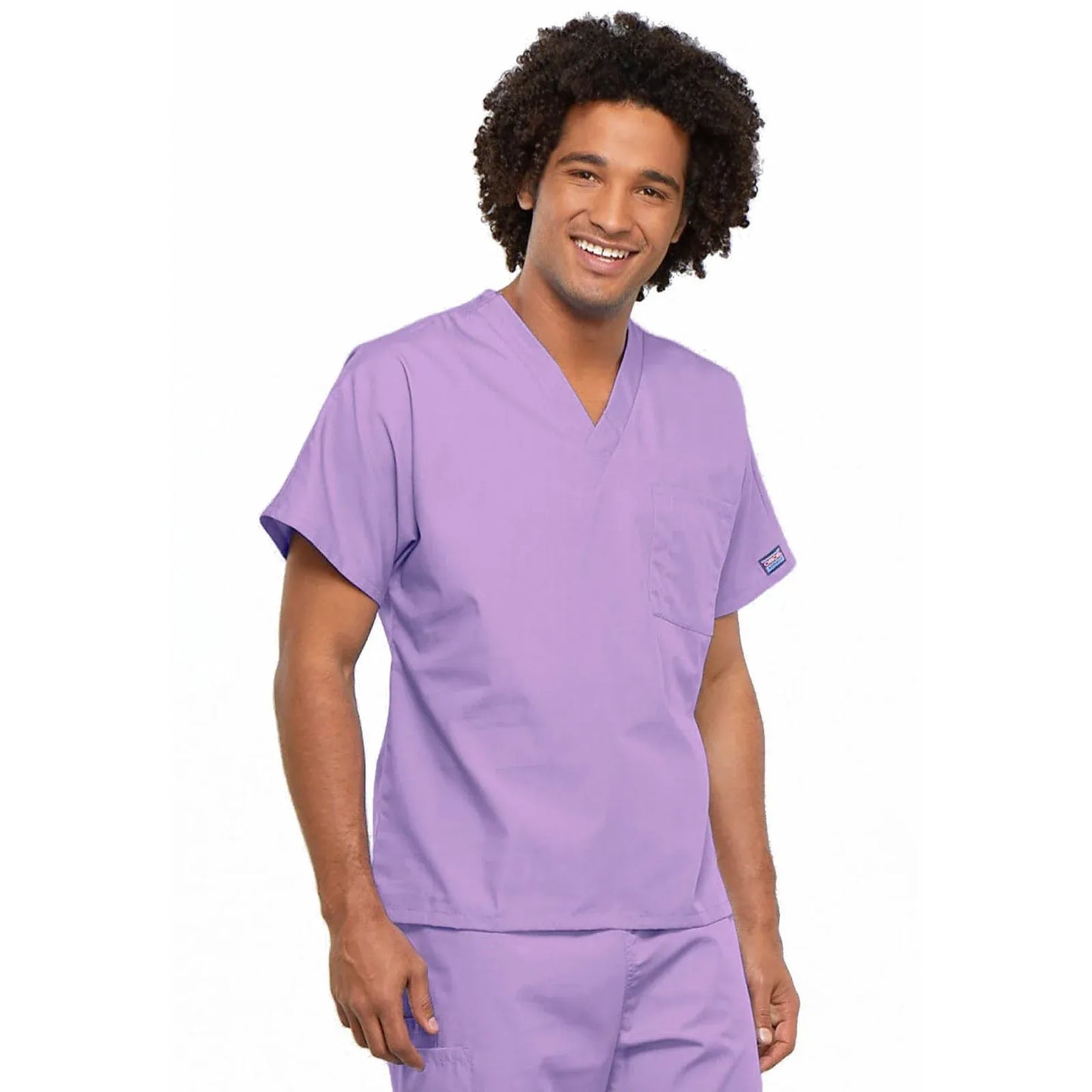 Cherokee Scrubs Top 5XL Cherokee Workwear 4777 Scrubs Top Unisex V-Neck Tunic Orchid