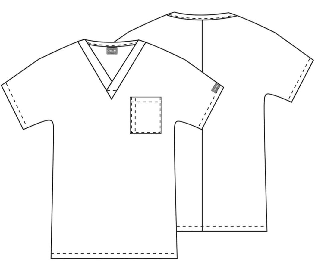 Cherokee Scrubs Top 5XL Cherokee Workwear 4777 Scrubs Top Unisex V-Neck Tunic Orchid