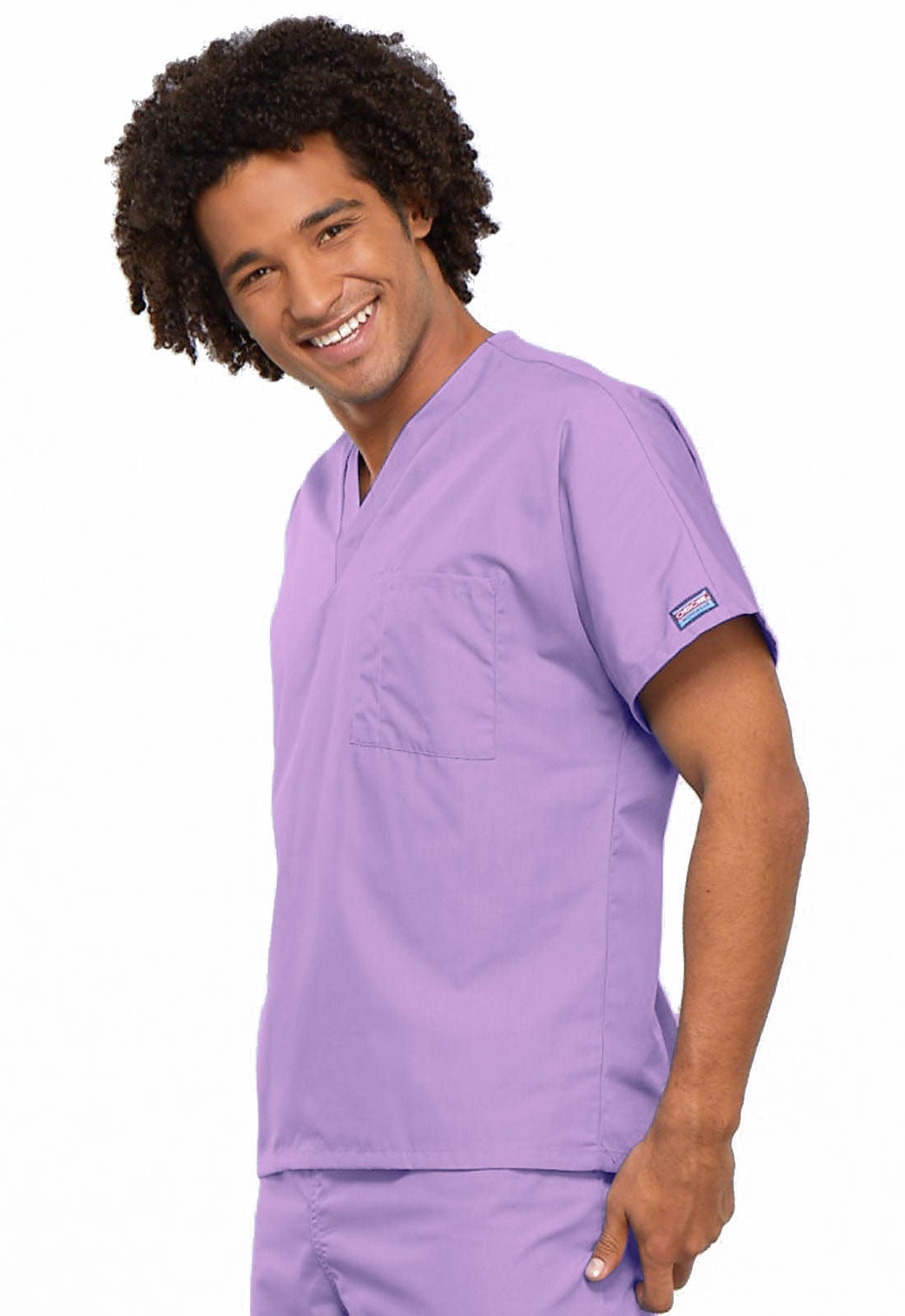 Cherokee Scrubs Top 5XL Cherokee Workwear 4777 Scrubs Top Unisex V-Neck Tunic Orchid