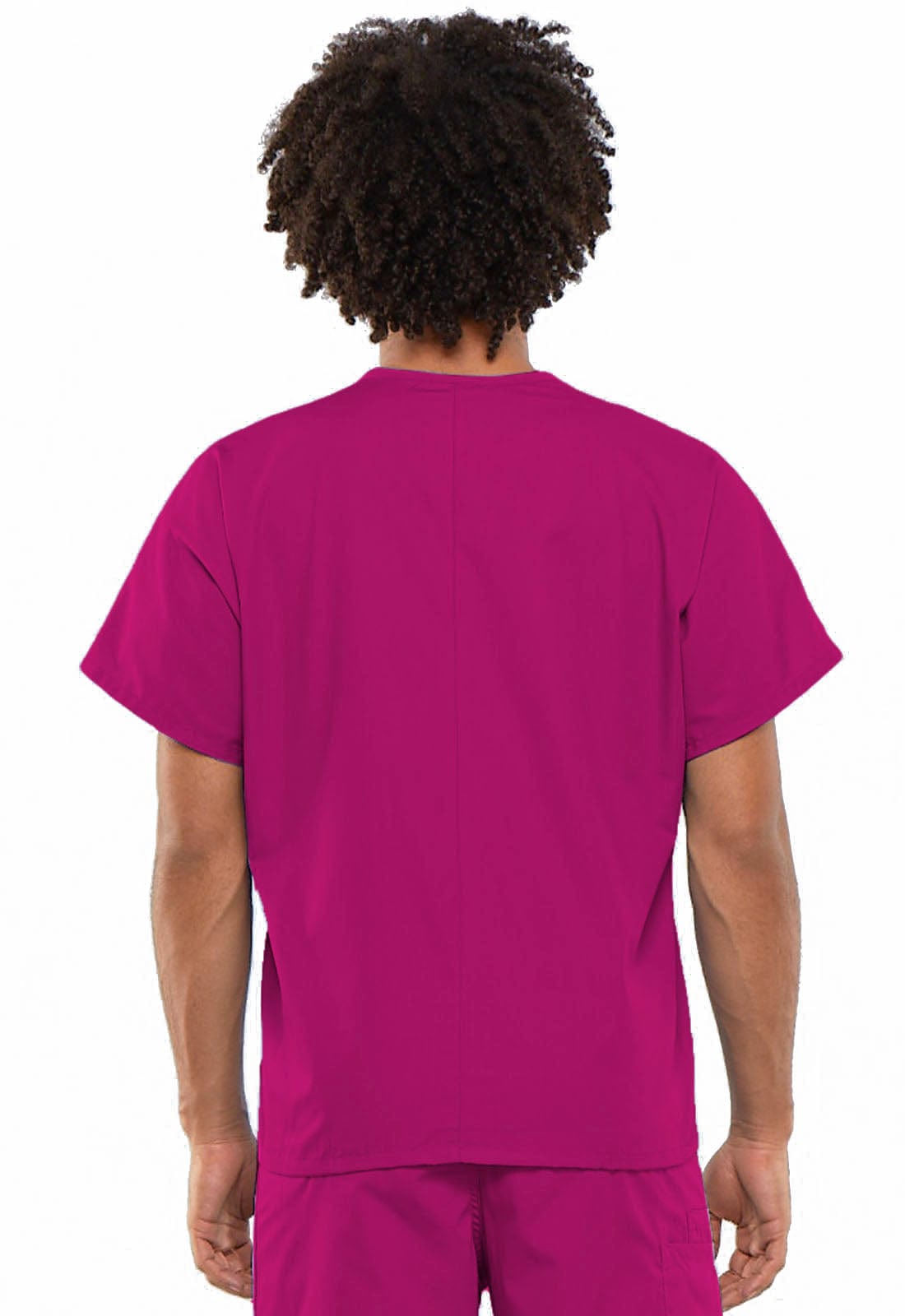 Cherokee Scrubs Top S Cherokee Workwear 4777 Scrubs Top Unisex V-Neck Tunic Raspberry