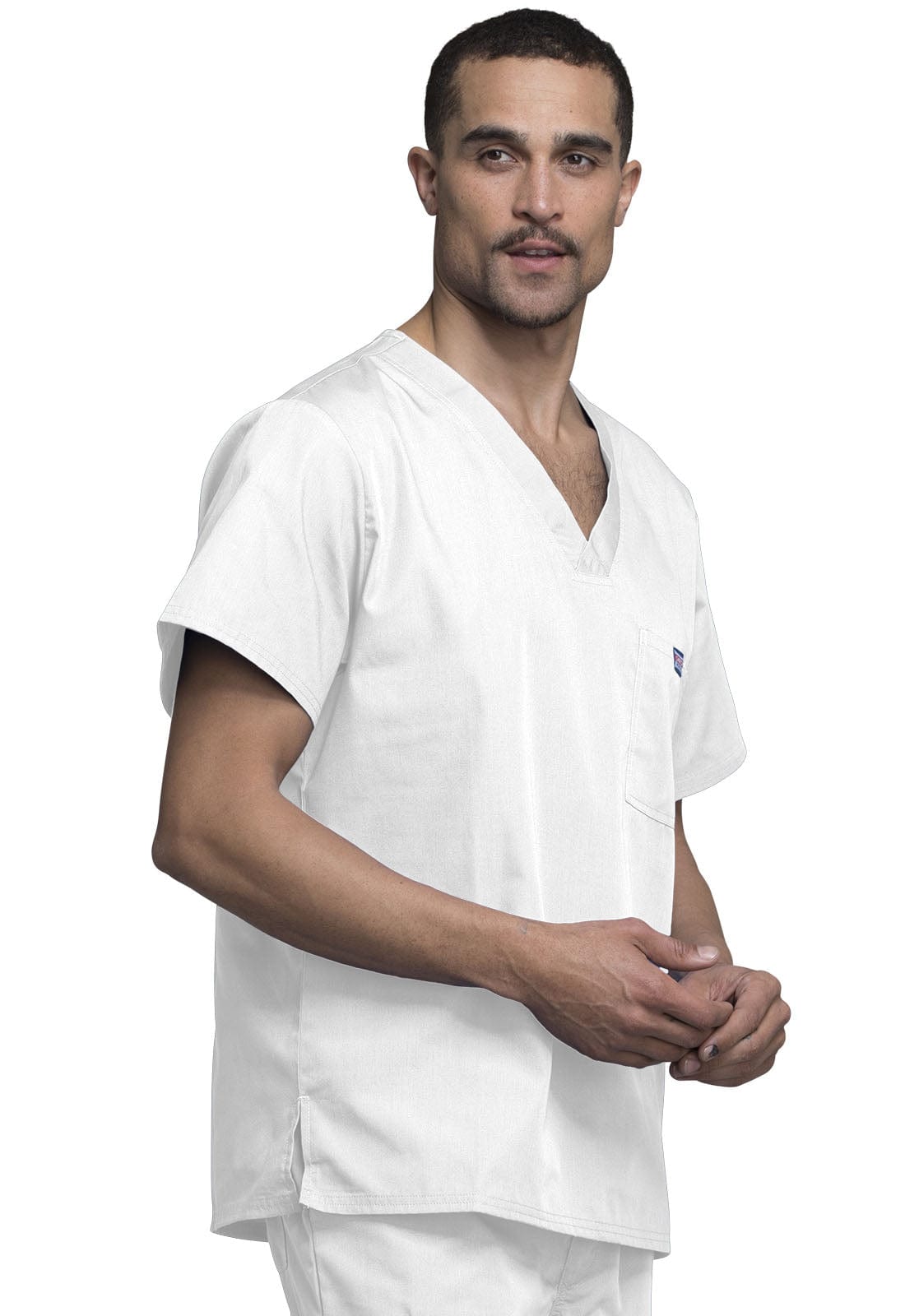 Cherokee Scrubs Top S Cherokee Workwear 4789 Scrubs Top Mens V-Neck White