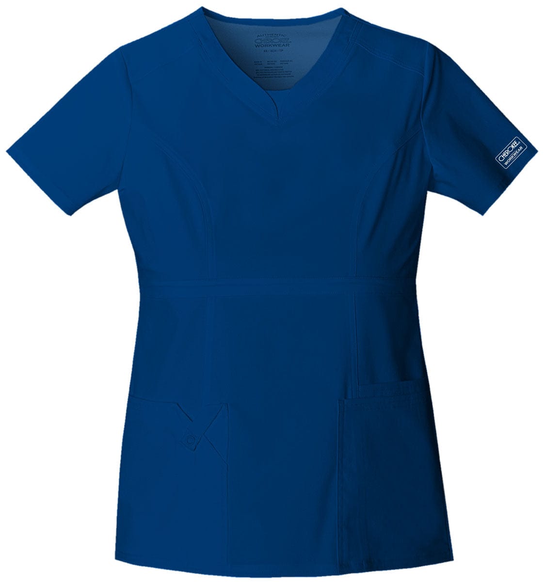 Cherokee Scrubs Top XXS Cherokee Workwear Core Stretch 24703 Scrubs Top Womens V-Neck Galaxy Blue