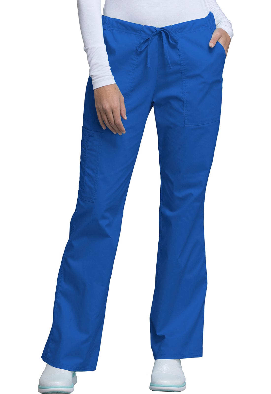 Cherokee Scrubs Pants 3XL / Regular Cherokee Workwear Core Stretch 4044 Scrubs Pants Womens Mid Rise Drawstring Cargo Royal