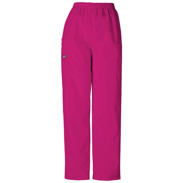 Cherokee Workwear 4020 Scrubs Pants Women's Low Rise Drawstring Cargo Raspberry
