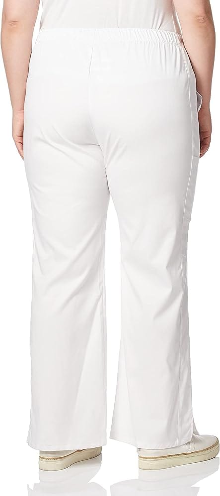 Cherokee Pant Cherokee Workwear Pant WW Low Rise Drawstring Cargo Pant White
