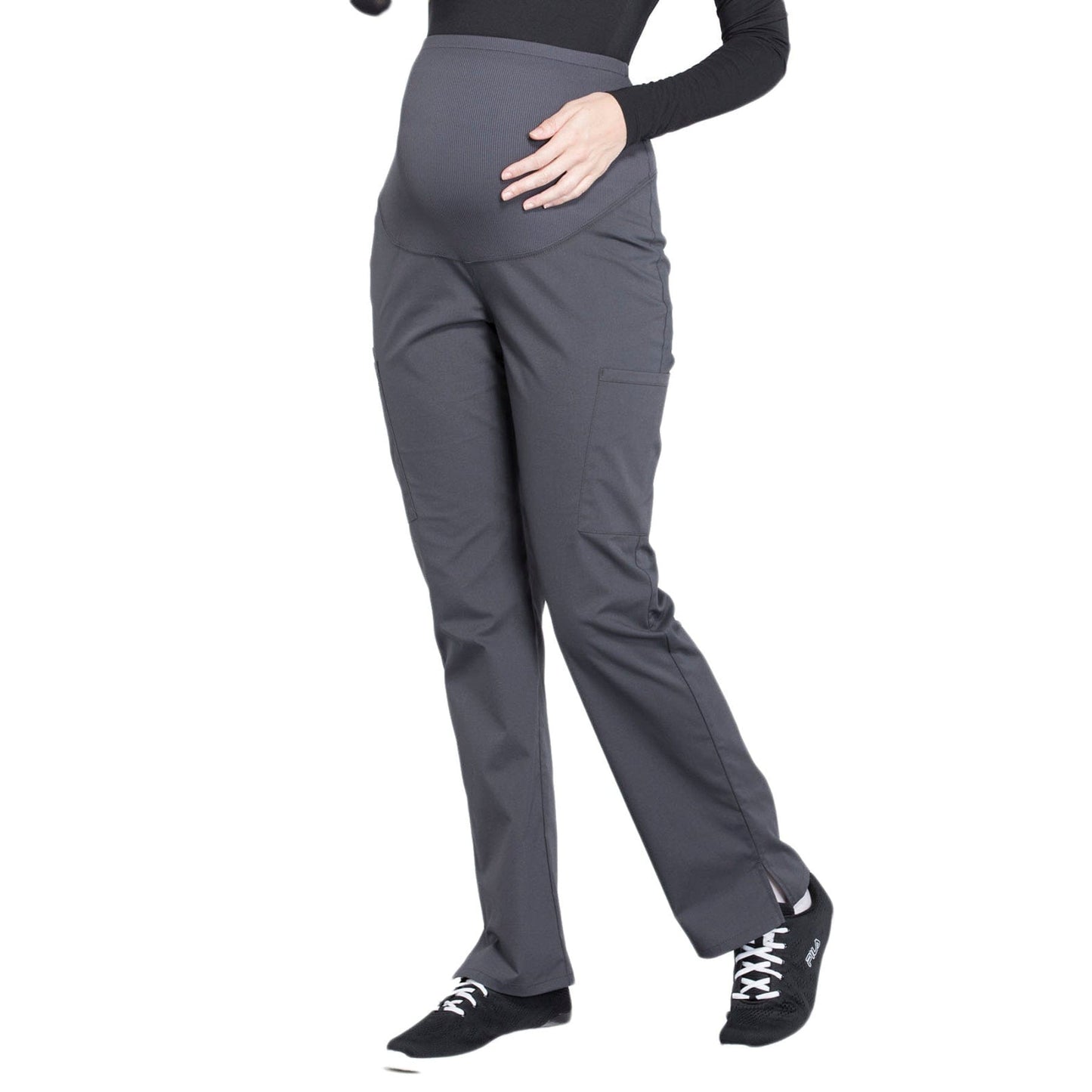 Cherokee Scrubs Pants 2XL / Short Leg Cherokee Workwear Professionals Maternity WW220 Scrubs Pant Women Grey