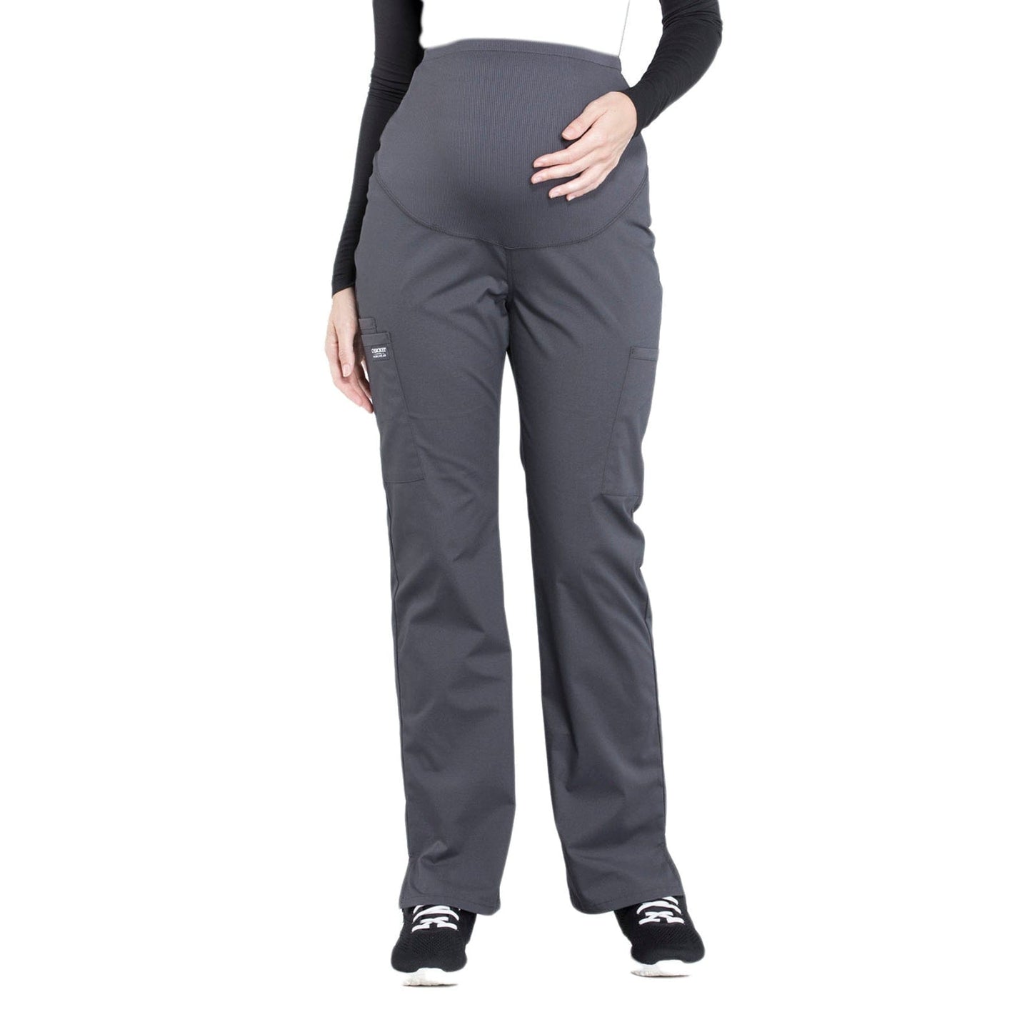 Cherokee Scrubs Pants 2XL / Short Leg Cherokee Workwear Professionals Maternity WW220 Scrubs Pant Women Grey