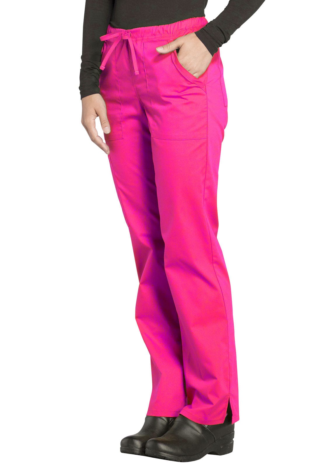 Cherokee Scrubs Pants Cherokee Workwear Professionals WW160 Scrubs Pants Womens Electric Pink