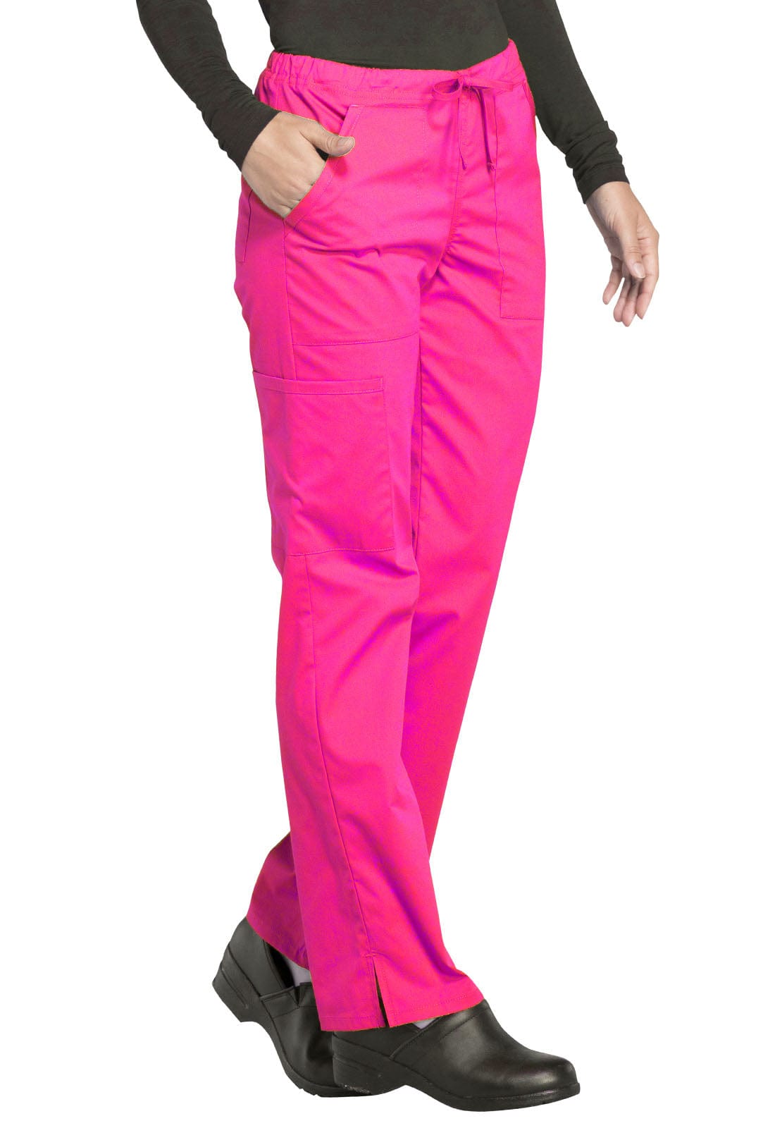 Cherokee Scrubs Pants Cherokee Workwear Professionals WW160 Scrubs Pants Womens Electric Pink