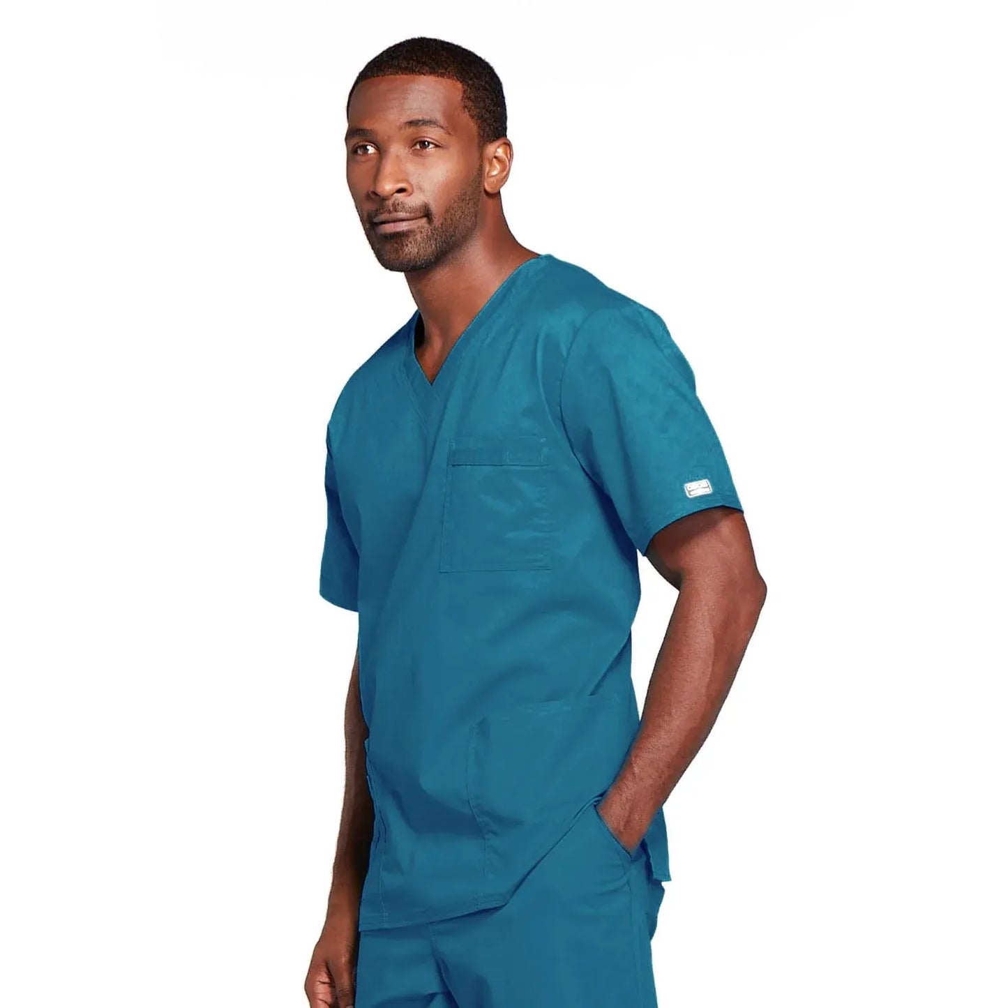 Cherokee Top Cherokee Workwear Top WW Core Stretch Unisex Unisex V-Neck Top Caribbean Blue