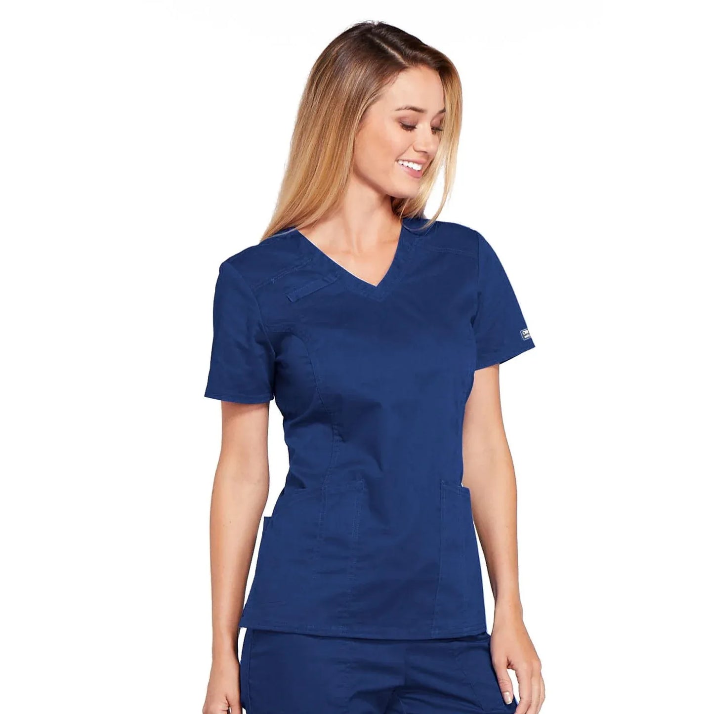 Cherokee Top Cherokee Workwear Top WW Core Stretch V-Neck Top Navy