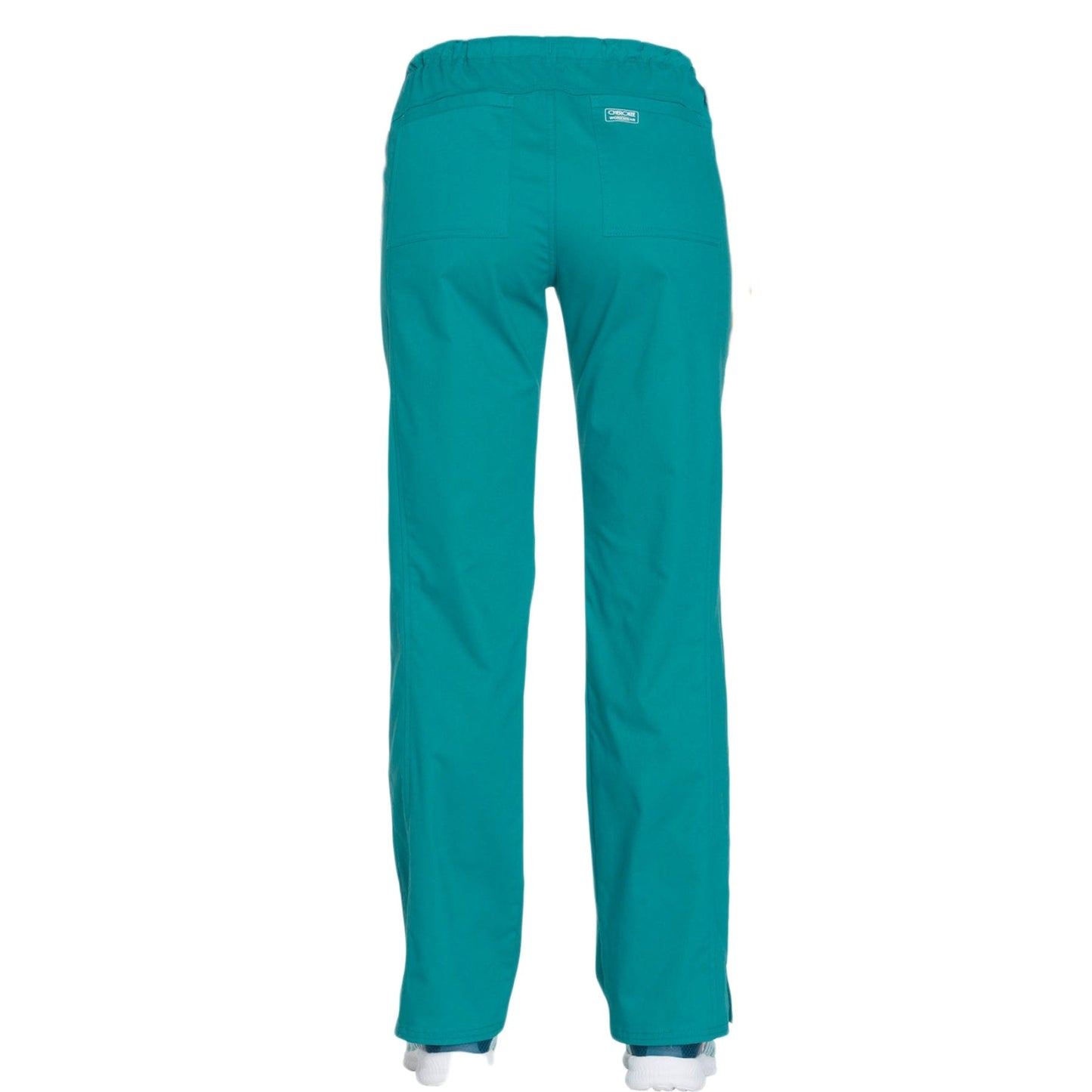 Cherokee Scrubs Pants L / Regular Cherokee WW130 Mid Rise Straight Leg Drawstring Pant Teal Blue