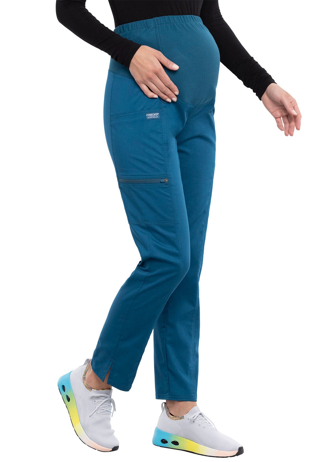Cherokee XXS Cherokee WW155 Caribbean Blue Revolution Maternity Pant