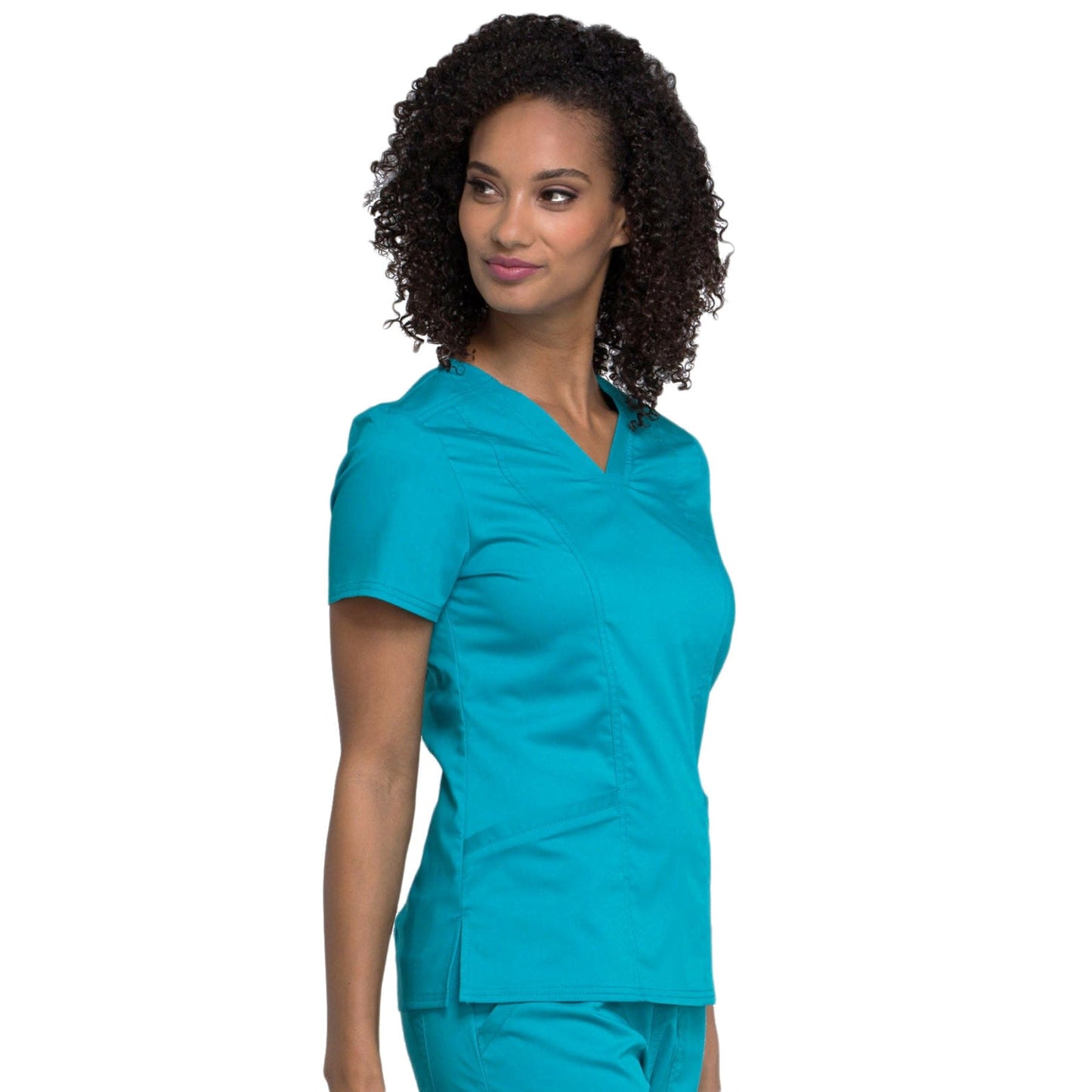 Cherokee Scrub Tops Cherokee WW710 Teal Blue - Revolution V-Neck Scrub Top