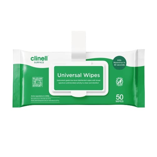 Clinell Universal Disinfectant Wipes – Clip Pack, 50 Wipes – image 2