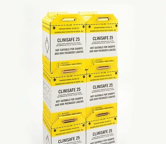 Clinisafe Flatpack 50 Litre Carton Sharps Container