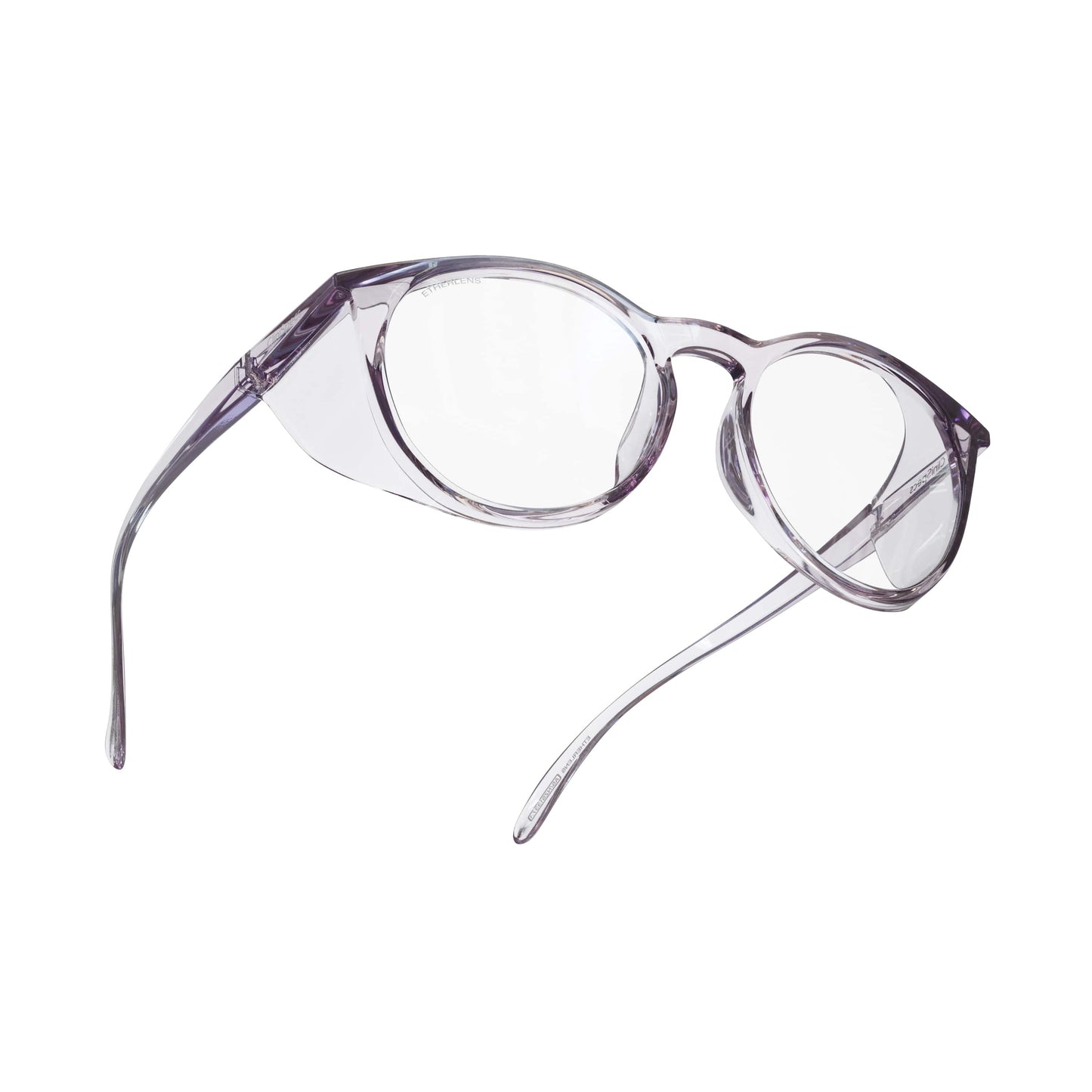 CliniSpecs Safety Glasses Round in Noble Purple