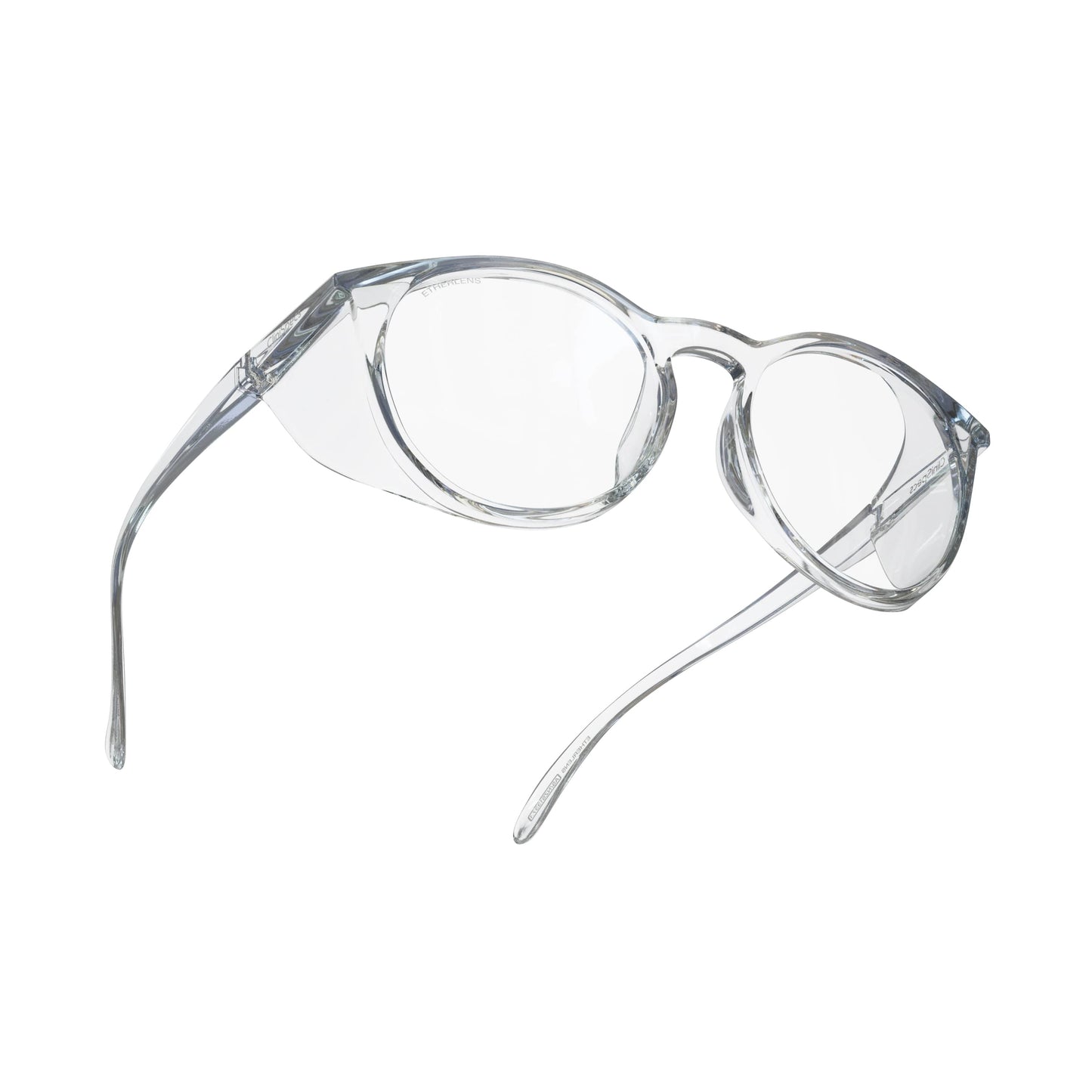 CliniSpecs Safety Glasses Round in Optic Clear