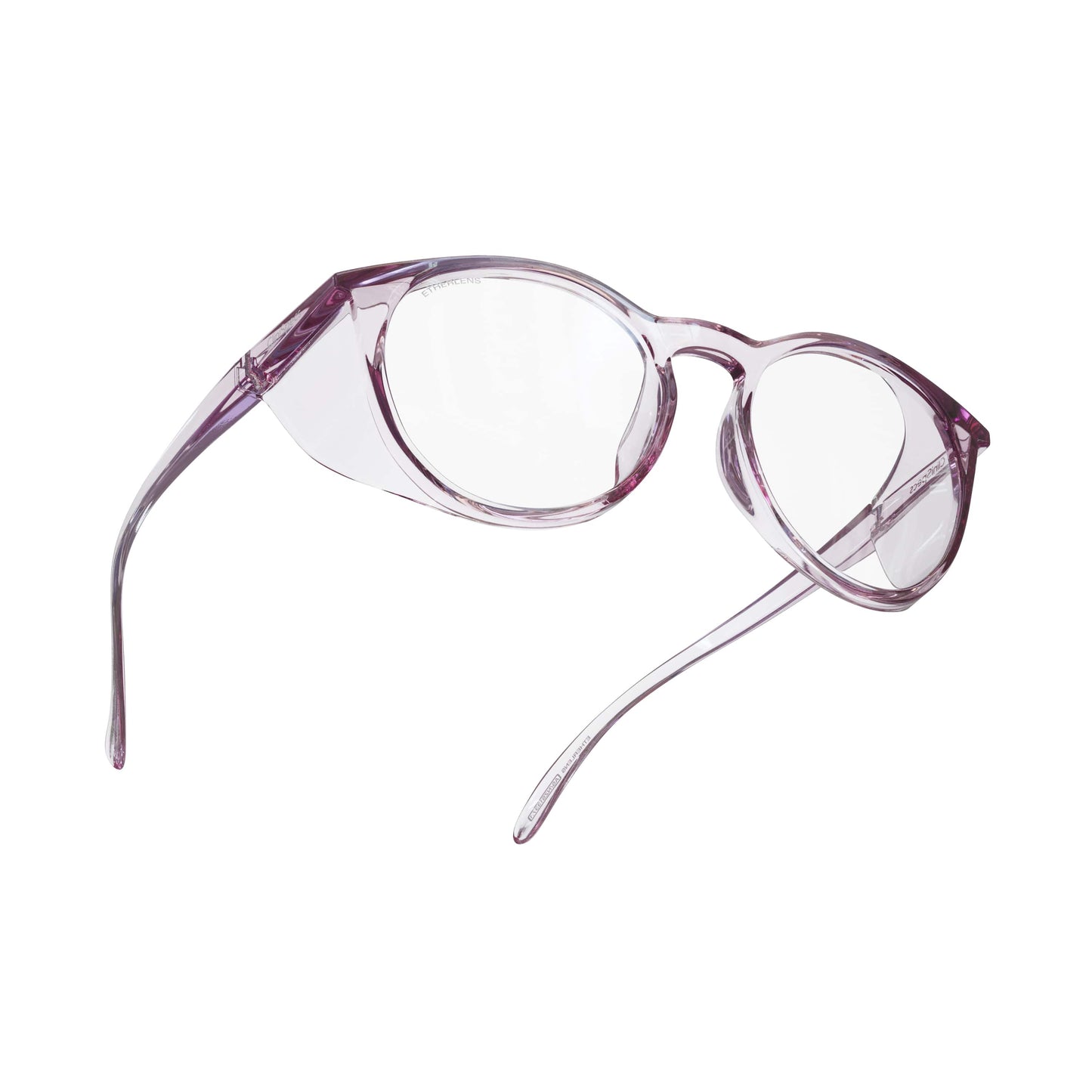 CliniSpecs Safety Glasses Round in Pulse Pink