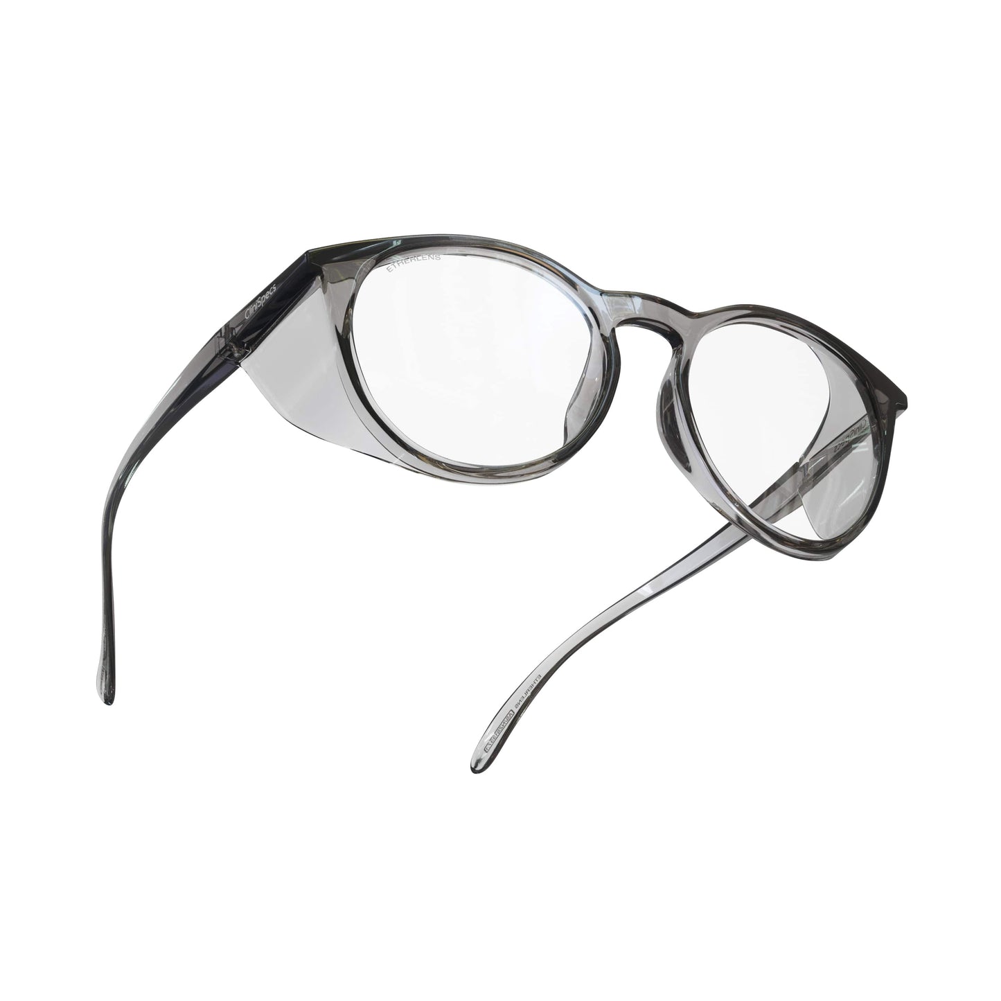 CliniSpecs Safety Glasses Round in Velvet Grey