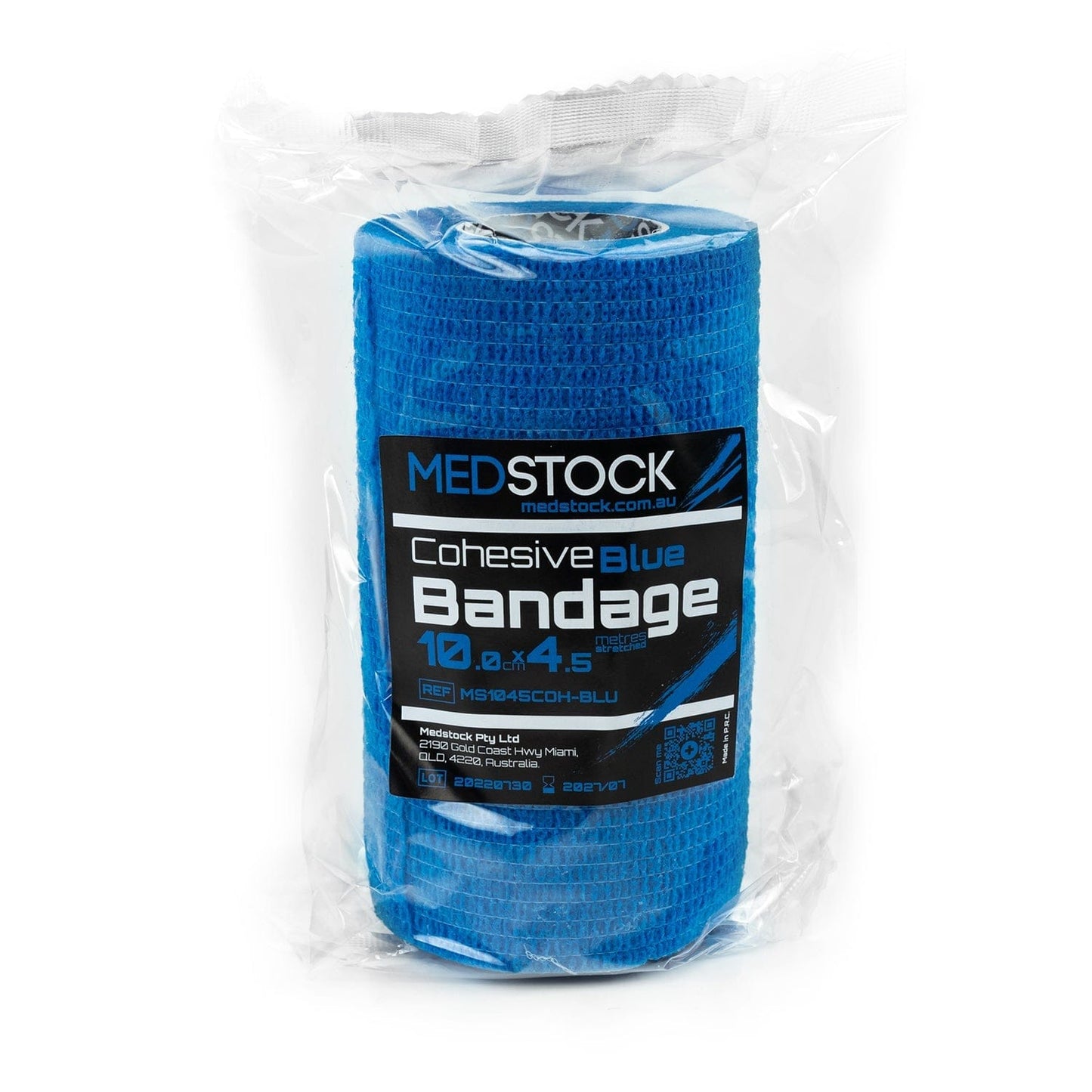 Cohesive Bandage BLUE 10CM X 4.5M (Stretched)