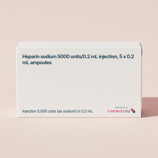 DBL Heparin 5000IU/0.2mL Amp x50 (Heparin 5000u Amp) 1