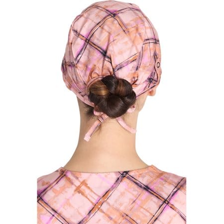 Dickies Unisex Print Scrub Hat Adjustable Flat Front with Snap Tabs and Terry Cloth Sweatband