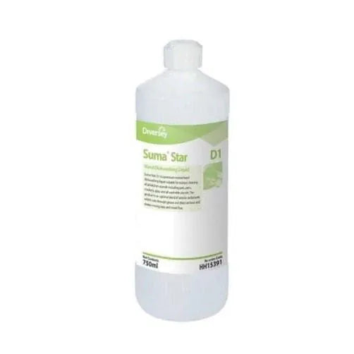Diversey Cleaning & Washroom Supplies Carton of 6 Diversey Suma Star D1 Hand Dishwashing Liquid 750ml