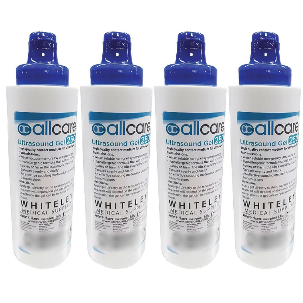 4 x Ultrasound Gel 250mL Conductive Gel Lubricating Tens Machine ECG EEG Transmission AllCare