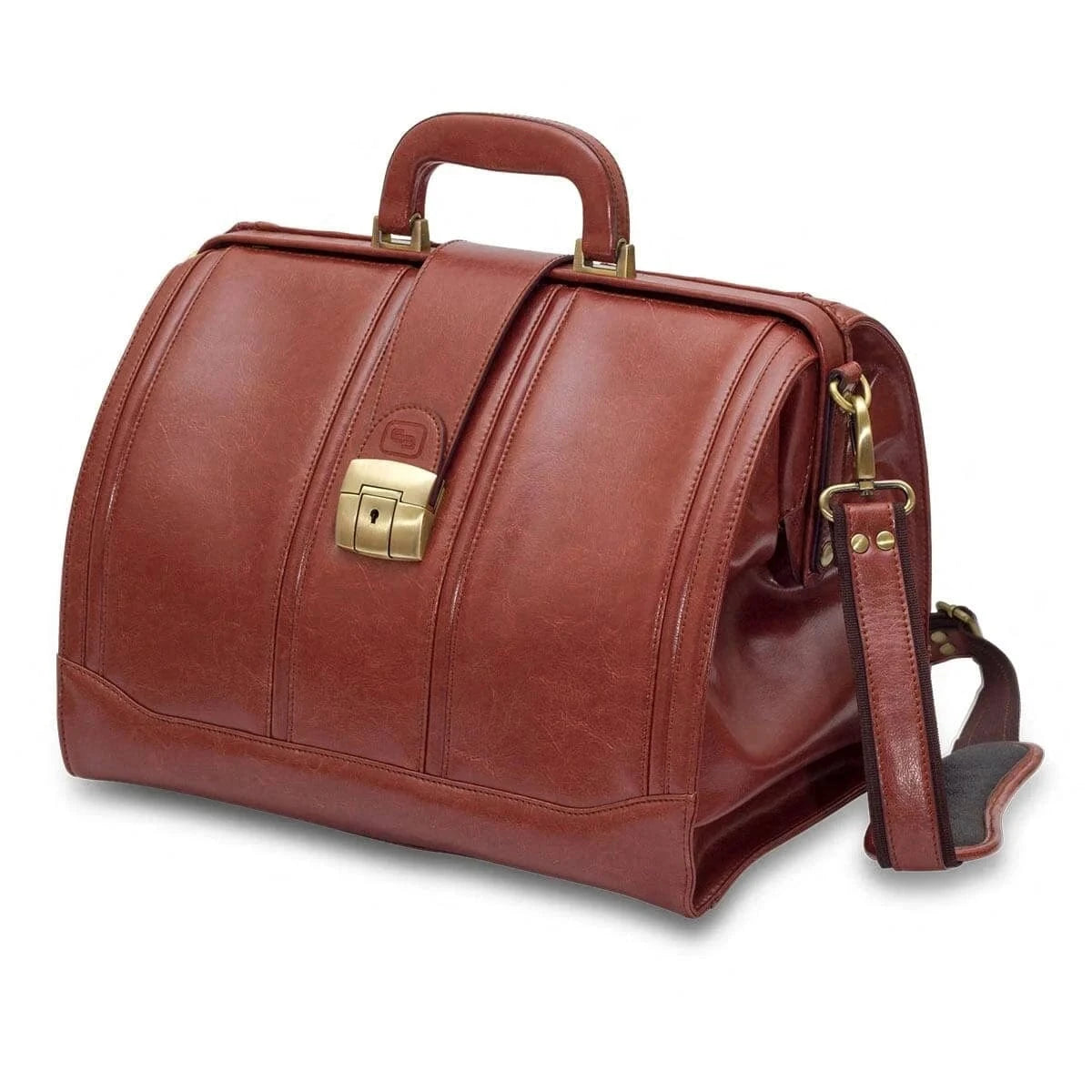 Elite Bags Doctors Traditional Medical Case Brown Leather