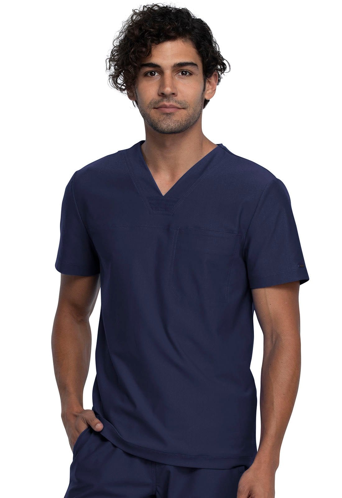 Form by Cherokee Scrub Tops Navy / XS Form by Cherokee Men's Scrubs Tuckable V-Neck Top